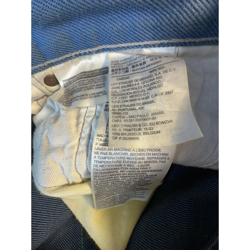 Levi's 501 Jeans Men's 38x30 Blue Straight Leg Button Fly Made in Mexico